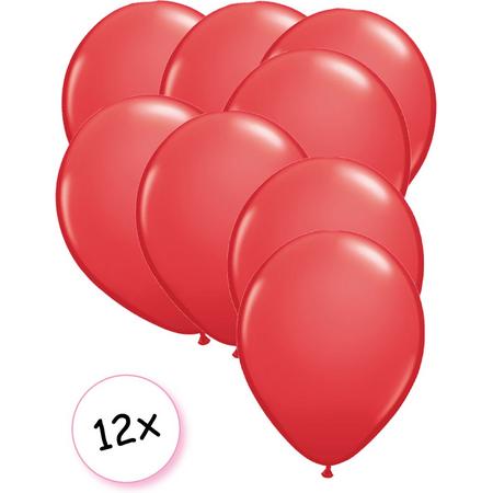 Ballonnen Rood 12 stuks 27 cm